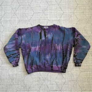 Vintage 1990s Fairway Blues Authentic Golf Sportswear Women’s Tie Dye Sweater